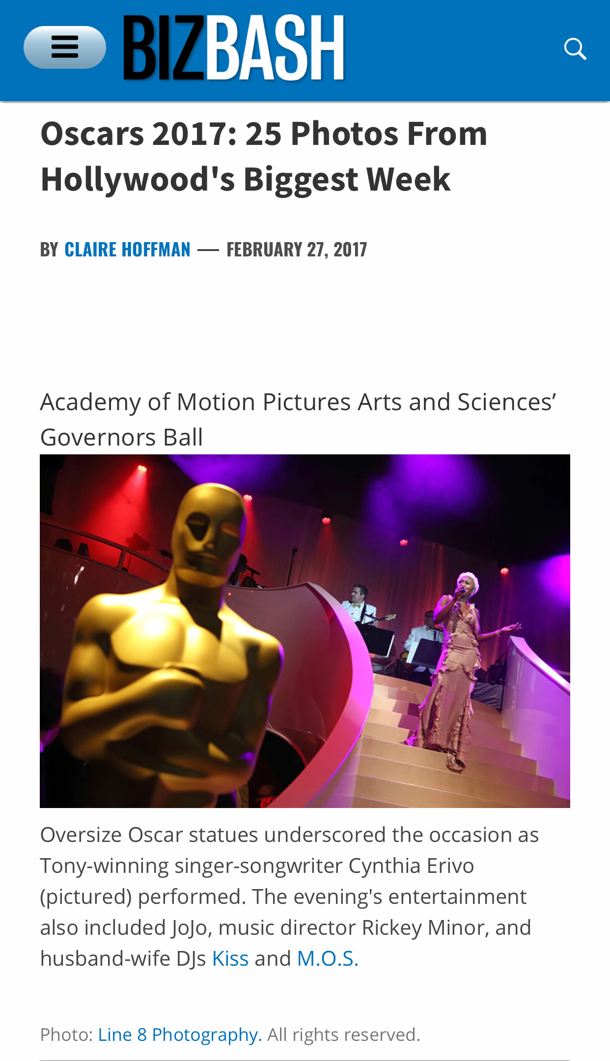 BizBash — Oscars coverage