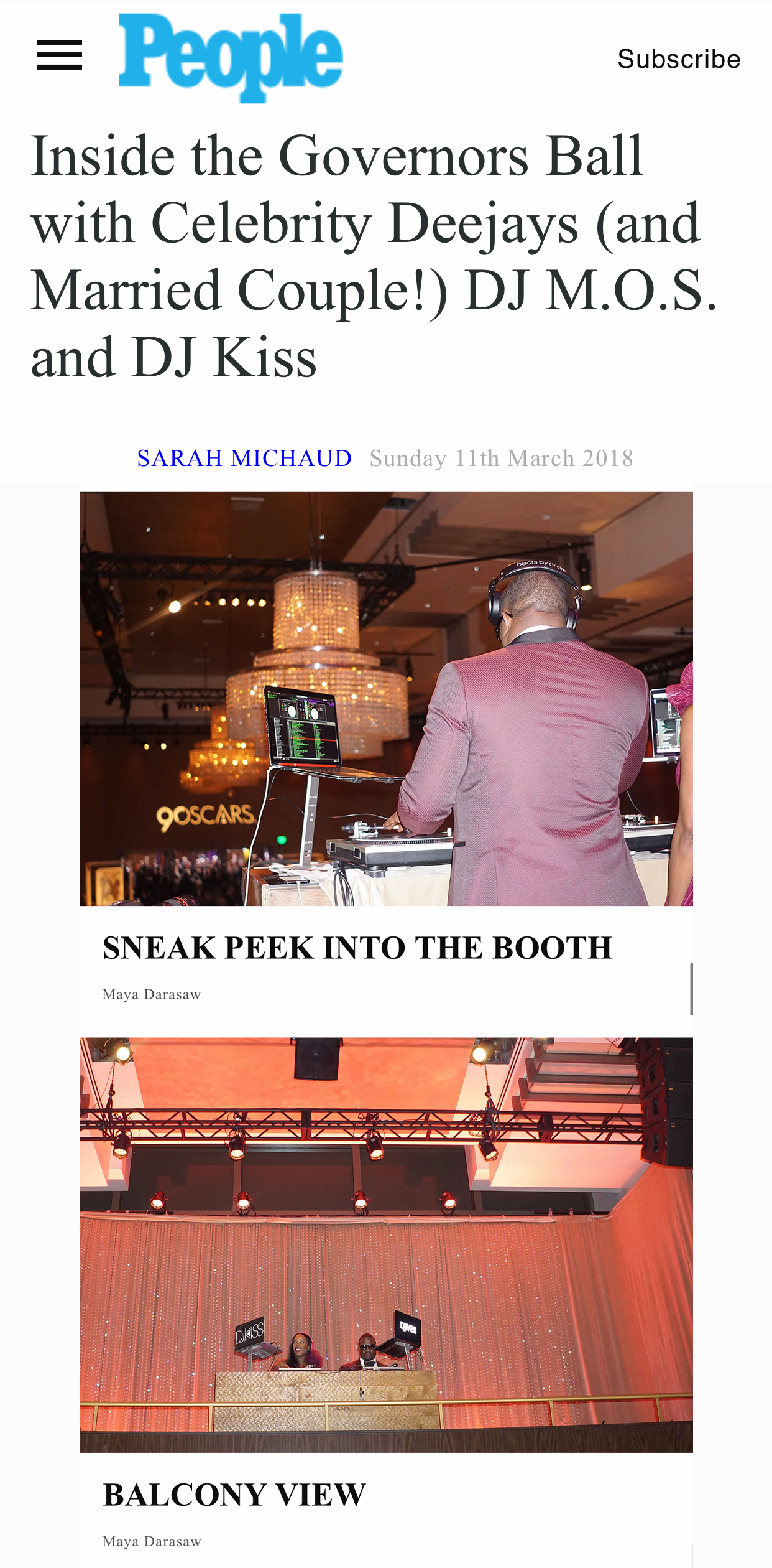 People Magazine — Oscars coverage